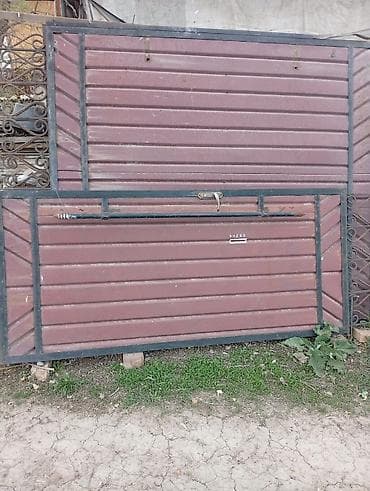 карказ: Металлические распашные ворота с калиткой. - Конструкция: стальной — 1