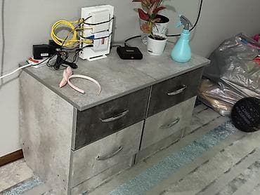 горка под тв: Спальный гарнитур в современном стиле (бетон/анрацит) Состав набора — 3