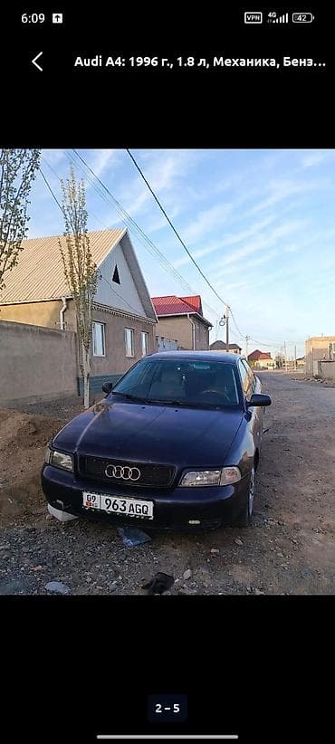 Audi A4: 1996 г., 1.8 л, Механика, Бензин, Седан at lalafo.kg Audi A4: 1996 г., 1.8 л, Механика, Бензин, Седан