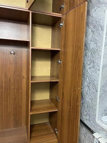 вешалка металлическая для одежды: Шифоньер, шкаф для одежды, Б/у, Прямой, Дерево — 8