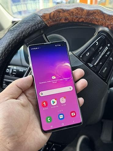 самсунк 8: Samsung Galaxy S10, Б/у, 128 ГБ, цвет - Черный, 2 SIM — 2