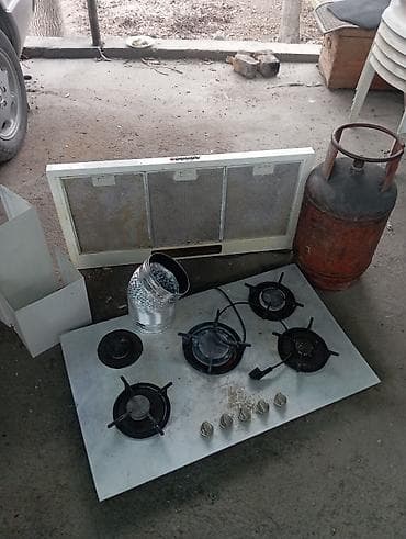 Встраиваемая газовая варочная панель + кухонная вытяжка (набор)