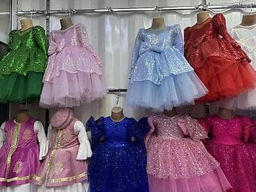 детский шлопка: Детское платье, цвет - Розовый, Новый — 8