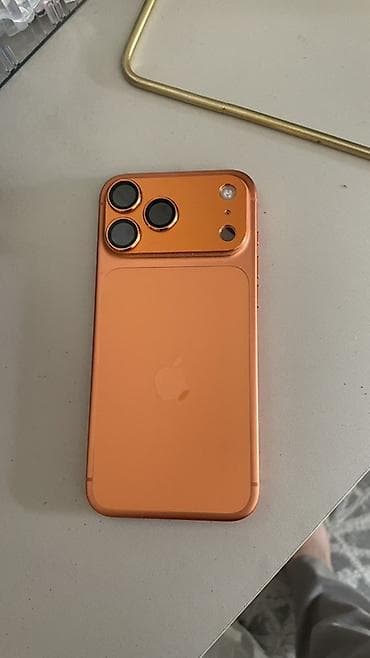 IPhone 17 Pro Max, Новый, 512 ГБ, Оранжевый, Зарядное устройство, Защитное стекло, Чехол, 100 %