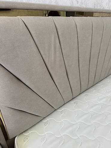 кровать с подъёмным механизмом: Двуспальная кровать, Новый, С мягким изголовьем, длина - 200 см — 5