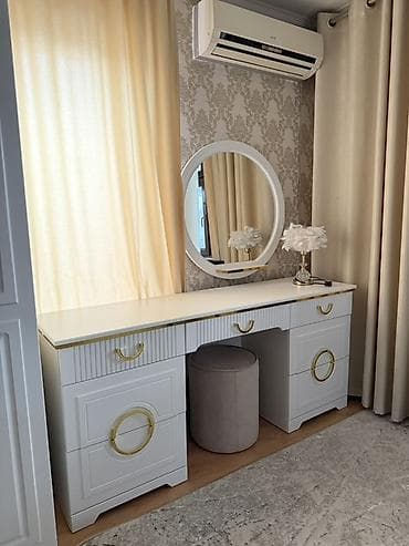 бу шкафтар: Уктоочу бөлмө гарнитуру, Колдонулган, Эки кишилик керебет, Шкаф, Комод — 2