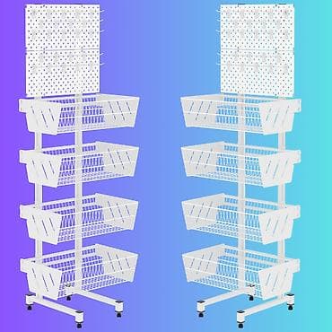 Оборудование для бизнеса: Стеллаж Дисплей торговый напольный, Дисплей перфорированный с — 10