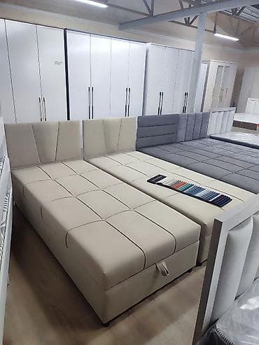 хранение: Односпальная кровать с подъемным механизмом и вместительным коробом — 4