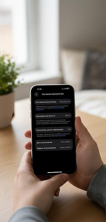 IPhone 16 Pro, Б/у, 128 ГБ, Black Titanium, Зарядное устройство, Защитное стекло, Чехол, 100 %