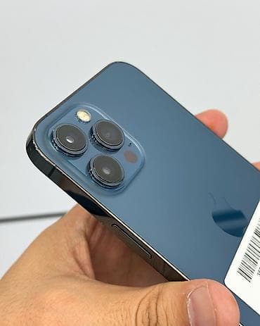 iphone se4: IPhone 12 Pro Max, Б/у, 256 ГБ, Pacific Blue, Защитное стекло, Чехол, В рассрочку, 77 % — 3