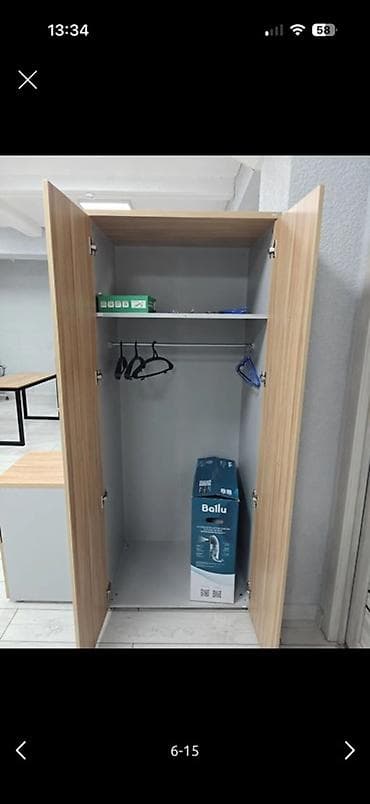 тканевый гардероб: Шифоньер, шкаф для одежды, Прямой, ЛДСП — 2