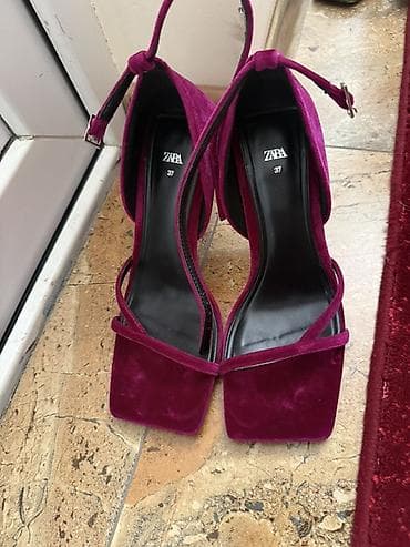 Туфли: Туфли, 37, Zara, Жаңы, түсү - Кызгылт көк, Өзү алып кетүү, Акылуу жеткирүү — 1