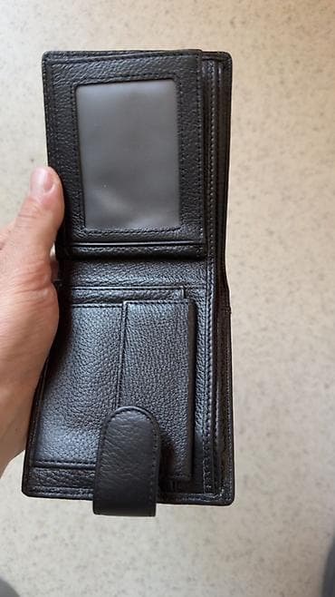 smart sensor: Мужской кожаный кошелек, черный - Материал: натуральная кожа с — 2