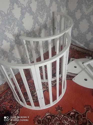 разборные детский кровати: Детская кровать трансформер, Б/у, Другой тип, цвет - Белый — 1