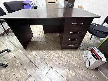 кресло для кабинета: Комплект офисной мебели, ДСП, цвет - Коричневый — 4