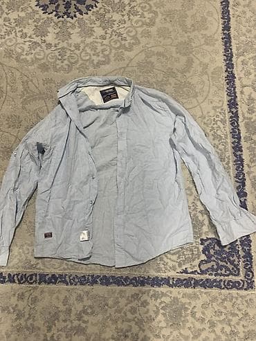 вещи на вес: Мужская рубашка Cherokee Workwear. - Цвет: светло-голубой - Длинный — 1