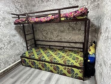 Двухъярусная кровать, Б/у, С выкатной системой