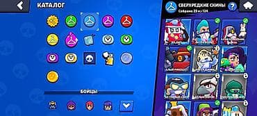 Игровой аккаунт Brawl Stars - Трофеи: 24 282 - Уровень профиля: 21 - — 8