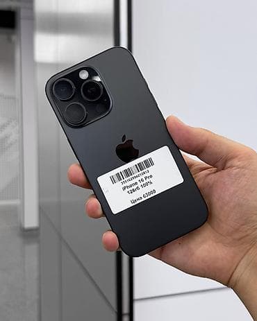 note 21: IPhone 16 Pro, Б/у, 128 ГБ, Black Titanium, Защитное стекло, Чехол, Коробка, В рассрочку, 100 % — 3
