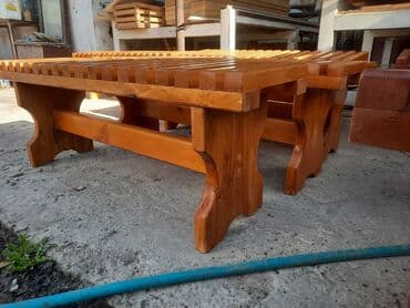 скамейка фото: Скамейка Дерево, Со спинкой, С крышей — 4