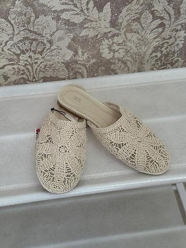 Босоножкалар, 38, Zara, Жаңы, түсү - Саргыч боз, Өзү алып кетүү — 2