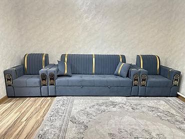 офисный диван: Комплект мягкой мебели, цвет - Серый — 2