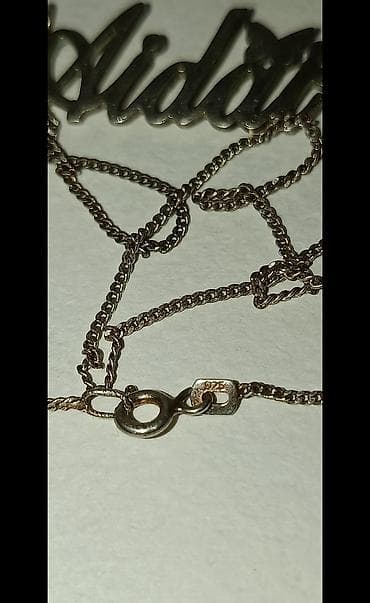 Үлпөт көйнөктөрү жана аксессуарлар: Кулон, Үлгүсү 925, Кыстырмасыз, Аялдарга, Формасы: Тамгалар жана аты-жөнүнүн баш тамгалары — 3