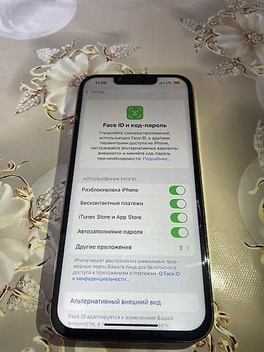 ноутбук цена ош: IPhone 13 Pro, Колдонулган, 128 ГБ, Алтын, Заряддоочу түзүлүш, Коргоочу айнек, Каптама, 100 % — 6