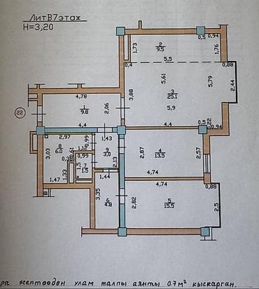 180: 3 комнаты, 90 м², Асанбай мкр Элитка, 7 этаж, Дизайнерский ремонт — 8