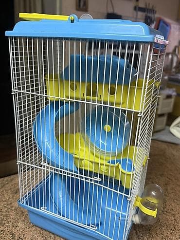 Аламанчыктар (хомяки): Клетка для хомяка с игровым комплексом - Вертикальная двухуровневая — 1