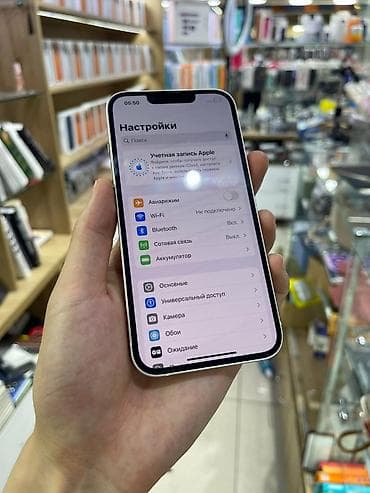 wifi: IPhone 13, Б/у, 128 ГБ, Белый, Защитное стекло, 100 % — 5