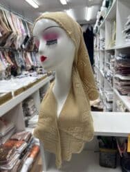 химар платок: Платок, Осень-весна, С узорами, С бисером, Вязаная модель — 10