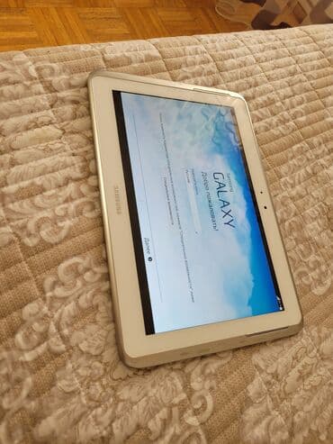 микро флешки: Планшет, Samsung, память 16 ГБ, 10" - 11", 3G, Б/у, Детский цвет - Белый — 1