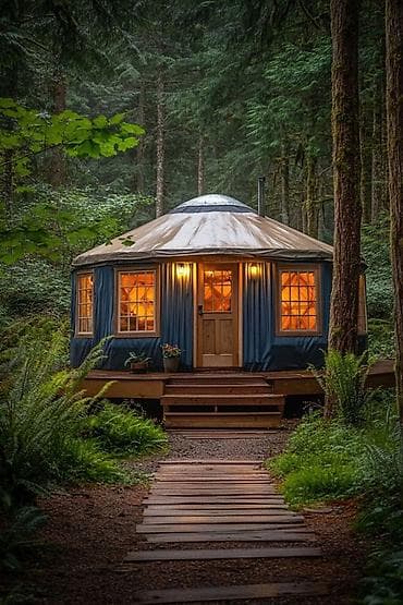 Юрта-дом (готовое решение под ключ) - Формат: круглой формы жилой