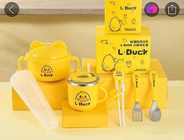 утка лалафан: Набор детской посуды L.Duck (желтый) Комплектация: - Детская миска с — 1
