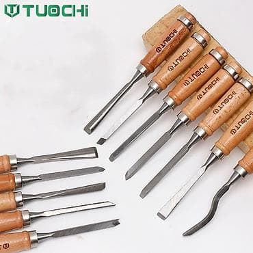 мурской кийим: Набор стамесок для резьбы по дереву TUOCHI — 12 предметов в рулонном — 5
