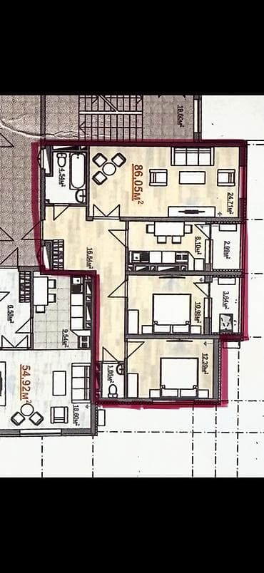квартира 105серия: 3 комнаты, 87 м², Элитка, 13 этаж, Евроремонт — 2