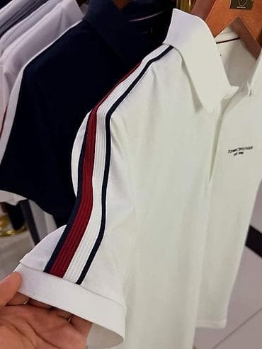 Футболки: Мужская футболка, S, M, L, Tommy Hilfiger, Новый, цвет - Белый — 2