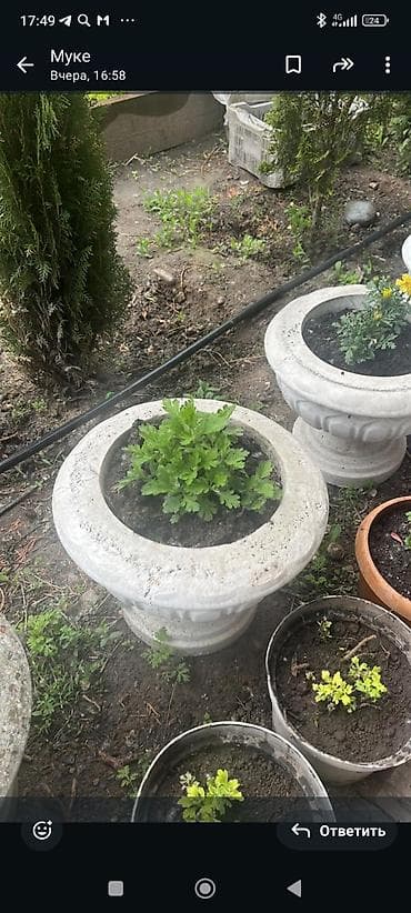 не нужное: Декоративные уличные вазоны/кашпо из бетона - Материал: архитектурный — 7