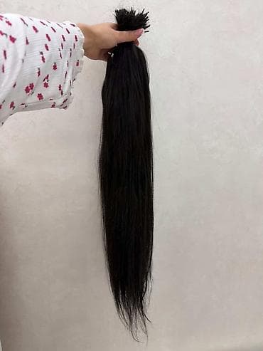 Натуральные длинные волосы срезом (хвост). 70 см 300 капсул - Цвет