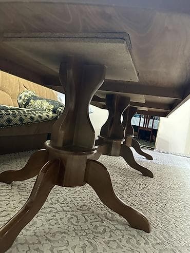 стол табуретки: Стол для зала, Б/у, Не раскладной, Прямоугольный — 2