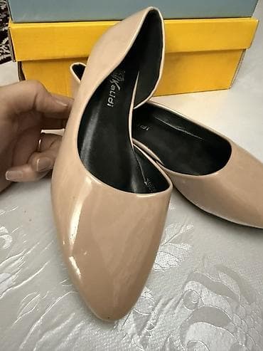 балетки: Туфли, 36, Новый, цвет - Бежевый — 2