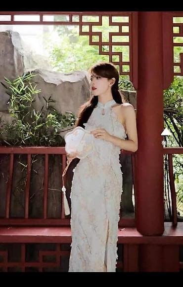 Детское платье, цвет - Бежевый, Новый