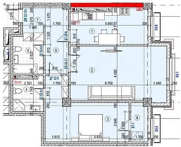 2 комнаты, 90 м², Асанбай мкр Элитка, 5 этаж, ПСО (под самоотделку)