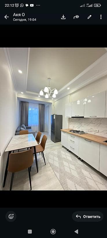 3комнатная квартиру: 2 комнаты, 46 м², Элитка, 2 этаж, Евроремонт — 3