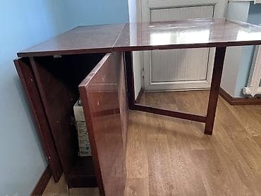 Столдор: Трансформер үстөлү Ашкана үчүн, Стол китеби, Узундугу, см: 120-140 см, түсү - Кочкул кызыл — 3