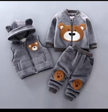 детские пышные платья на прокат: Комплект, цвет - Серый, Новый — 1