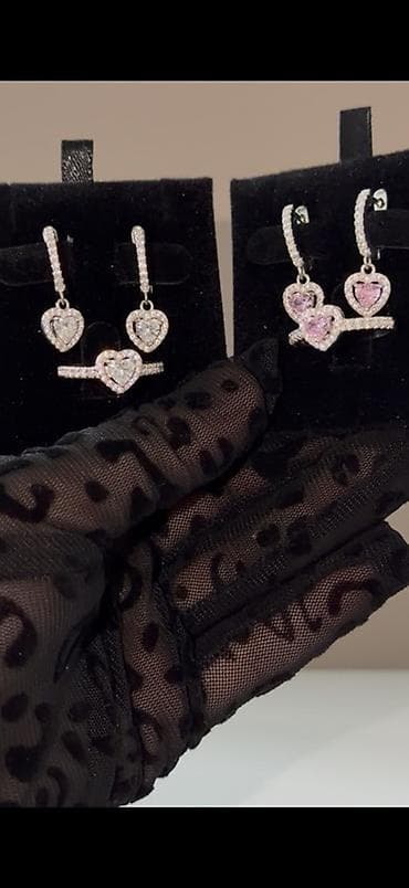серьги кольца золото: Набор украшений, Проба 925, Женские, Новый — 6