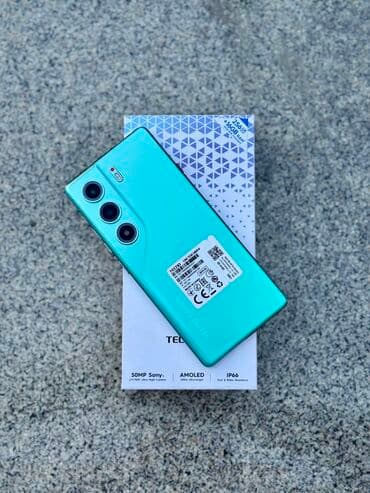 Tecno Camon, Жаңы, 128 ГБ, түсү - Жашыл, 2 SIM