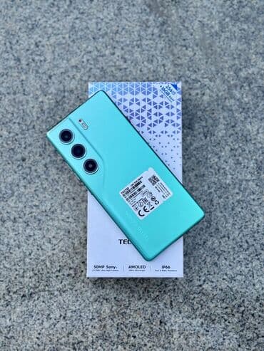 апарат для воды: Tecno Camon, Новый, 128 ГБ, цвет - Зеленый, 2 SIM — 1